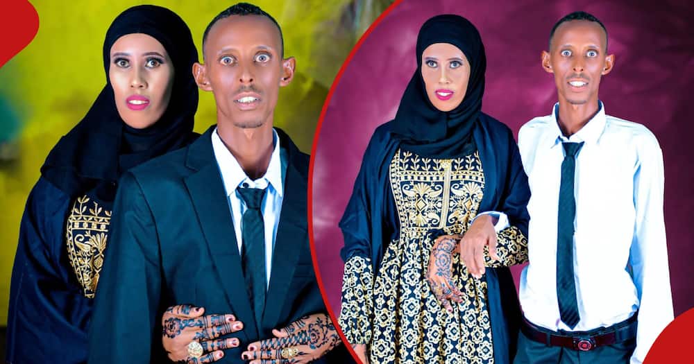 Trending Somali couple pose for photos after wedding.