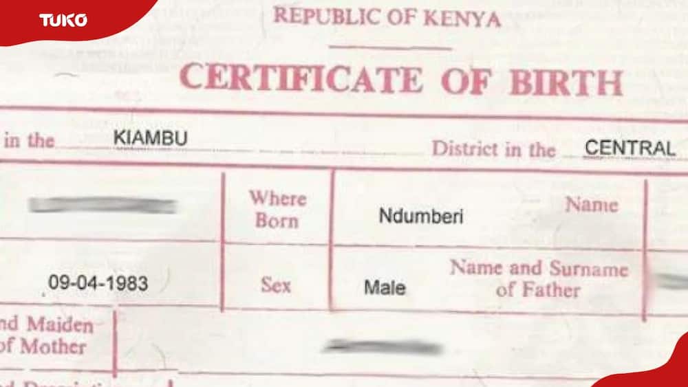 changing details on birth certificate in Kenya