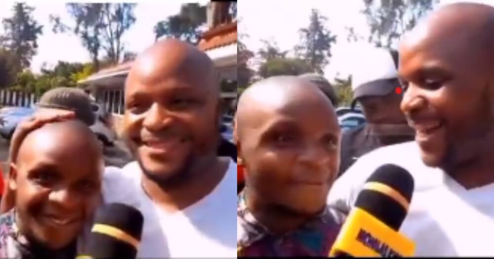 Comedian Jalang'o bumps into his lookalike.