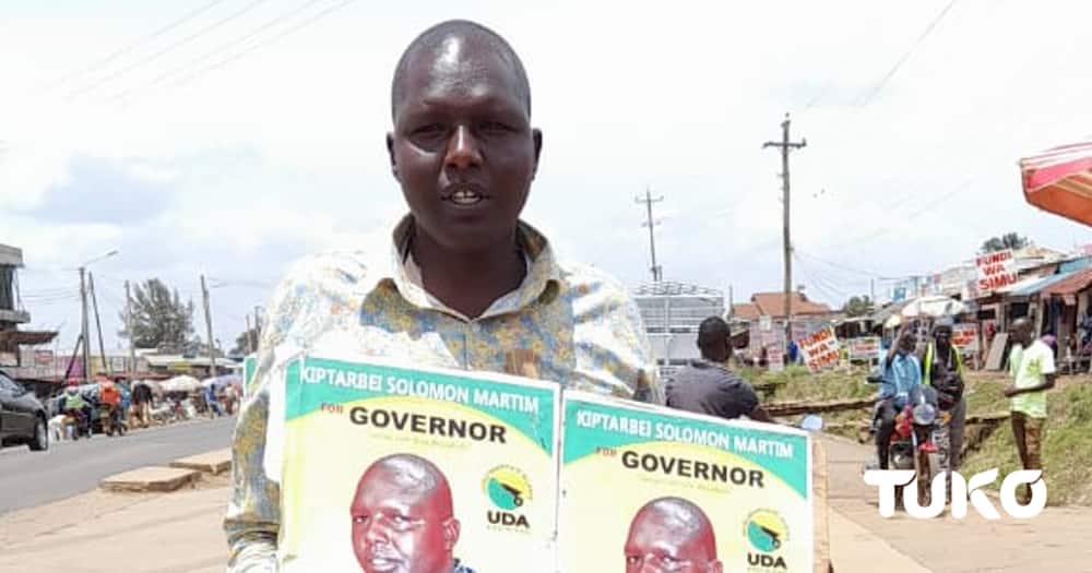 Uasin Gishu Gubernatorial Aspirant Campaigning on Bicycle Vows to Floor Opponents.