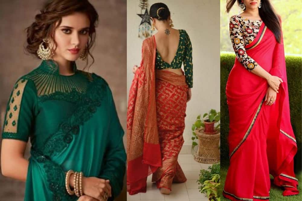 21 Trendy And Best Silk Saree Blouse Designs To Wear In 2020,Gold Jewellery Designs With Price And Weight In India