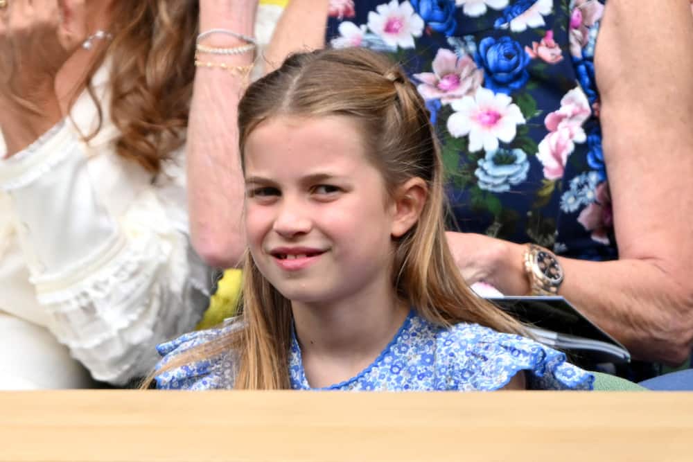 Princess Charlotte of Wales in the Wimbledon 2023 men's final on Centre Court
