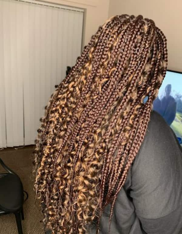 bohemian box braids