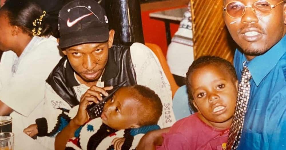 Saumu Mbuvi posts inspiring tbt photo of herself bonding with young dad Mike Sonko
