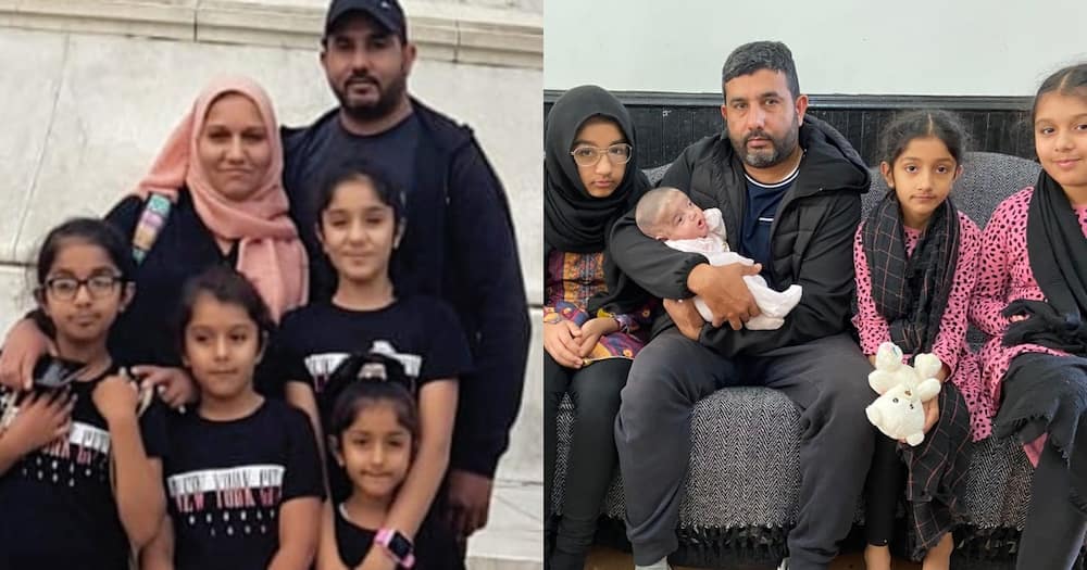Saiqa Parveen and her husband Majid Ghafur and their five daughters.