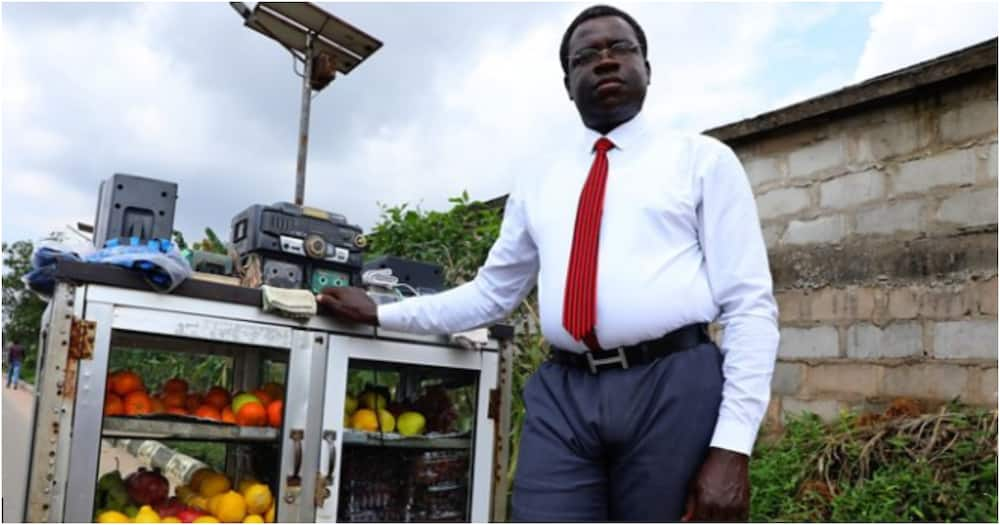 Smartly dressed male grocer wins customers' hearts with his neatness