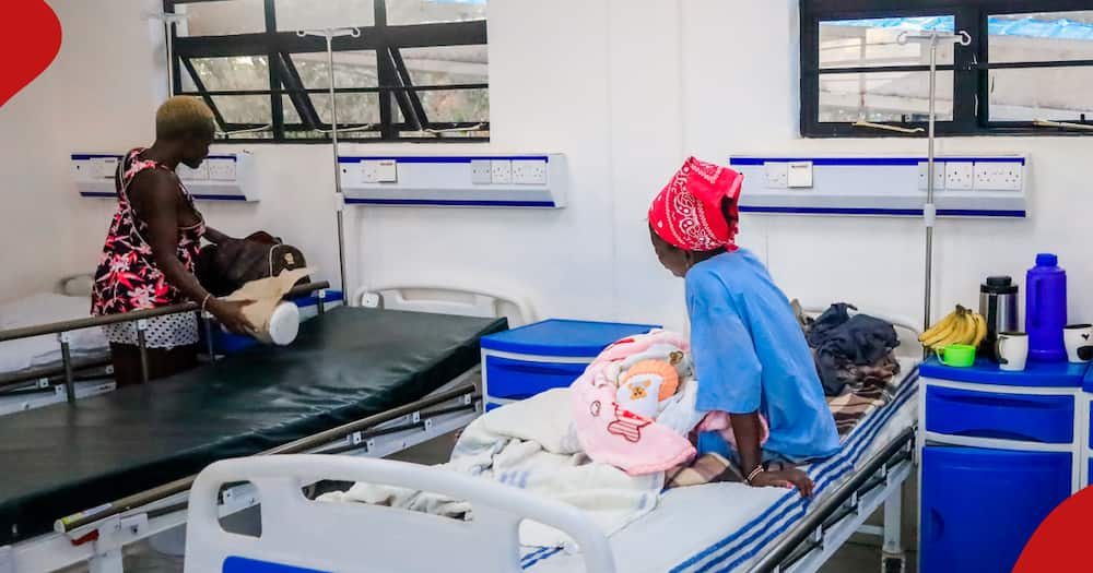 Patients inside a ward in a Nairobi hospital.