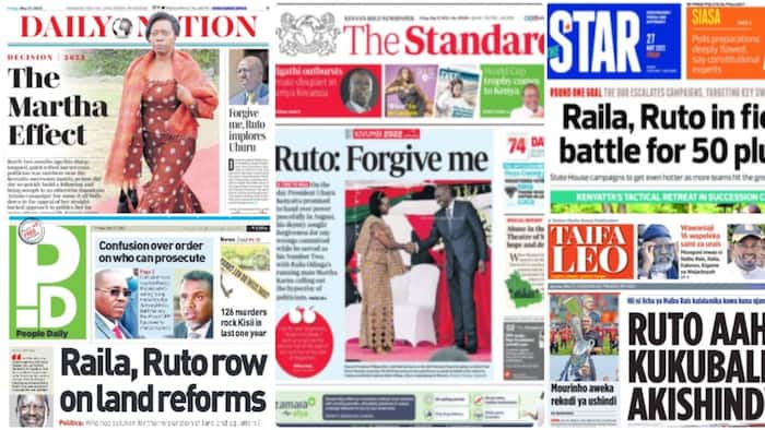 Kenyan Newspapers Review: Disquiet Rocks Kenya Kwanza Alliance Over Rigathi Gachagua's Outbursts