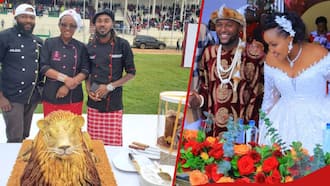 Stephen Letoo's Lion Wedding Cake Cost KSh 150k, Took Bakers 3 Days to Finish