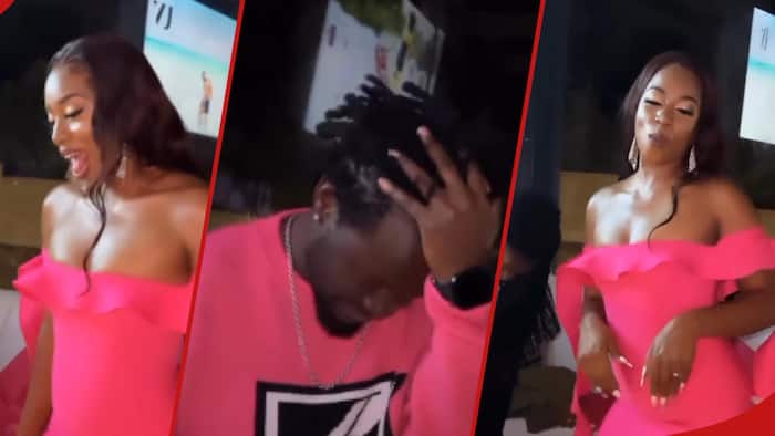 Bahati, Wife Diana Marua Spotted Partying Hard, Bartending at Night Club
