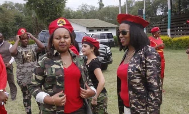 Image result for a kenyan civilian wearing a t shirt resembling police uniform