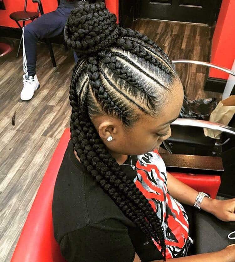 Half-up half-down braids