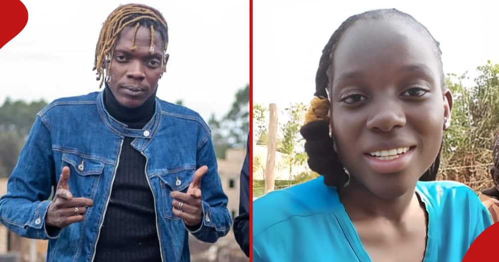 Fred Omondi (left) and his baby mama, Rose Achieng' (right).