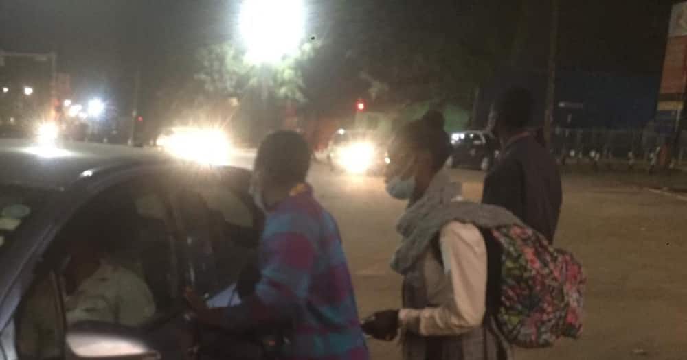 Photos of Mother, High School Student Begging for Lift After 8pm Curfew Irks Kenyans