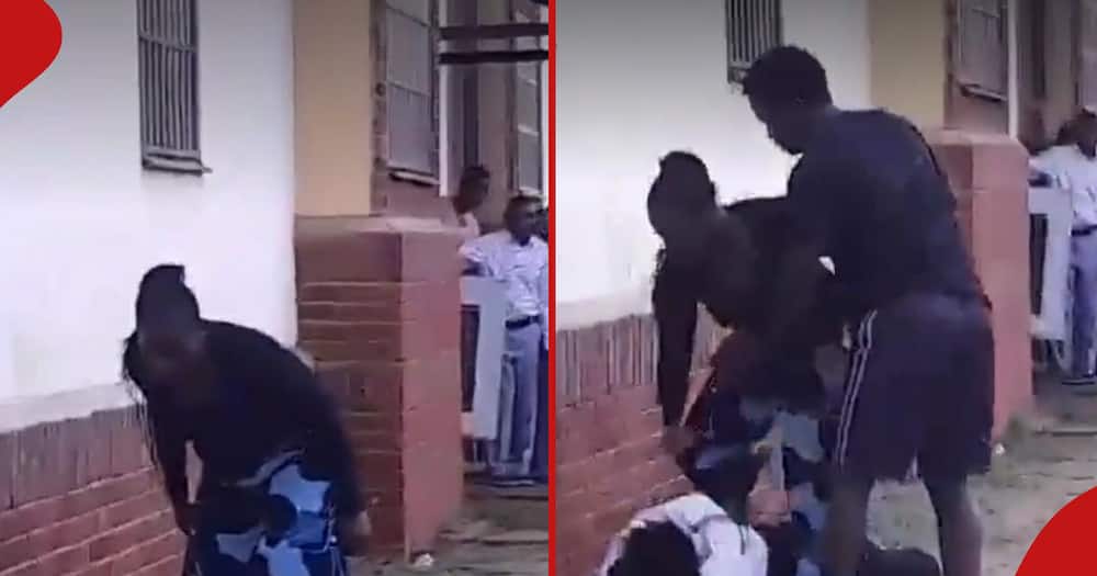 Nyayo Estate tenant beating up female guard.