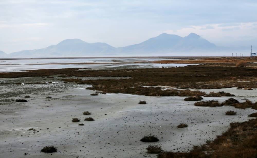 Iran's Lake Urmia, pictured in 2018, has been shrinking since 1995