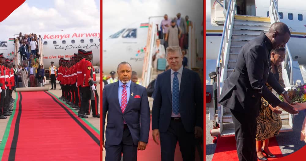 Iceland Prime Minister arrives in Malawi on Kenya Airways.