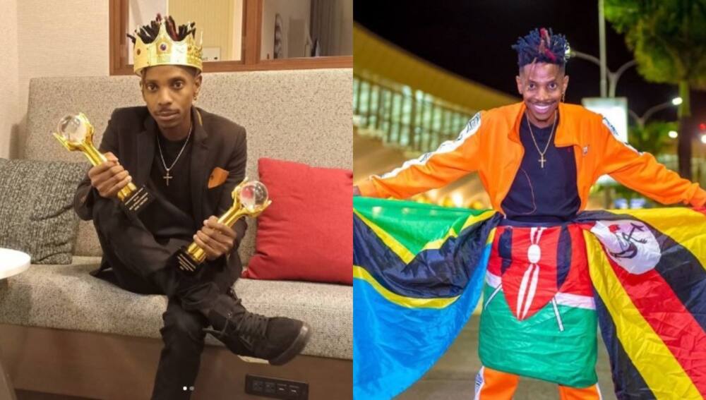 Eric Omondi whines waist, shakes money maker while dressed in tiny schoolgirl skirt