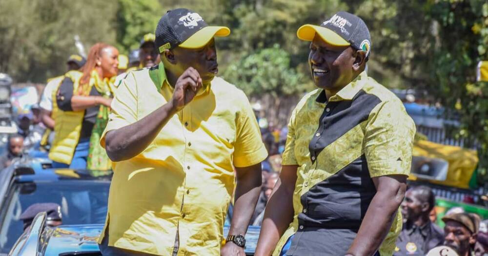 Rigathi Gachagua (l) and William Ruto.