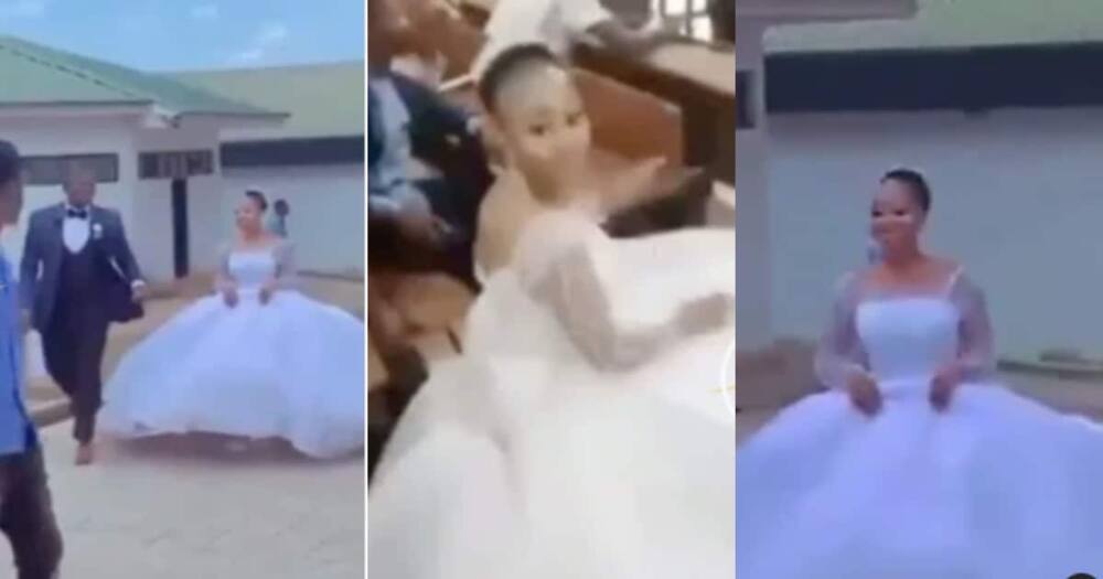 Double celebration: Final year student writes last paper on wedding day in her gown (video)