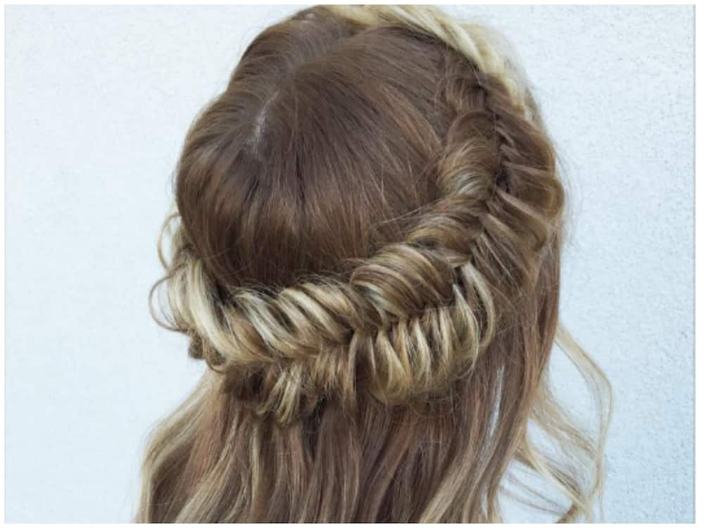 Fishtail hairstyles for braids