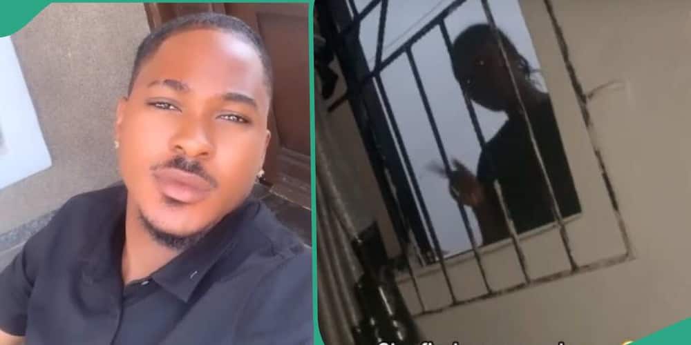 Lady rushes to male bestie's house after he hung up on her