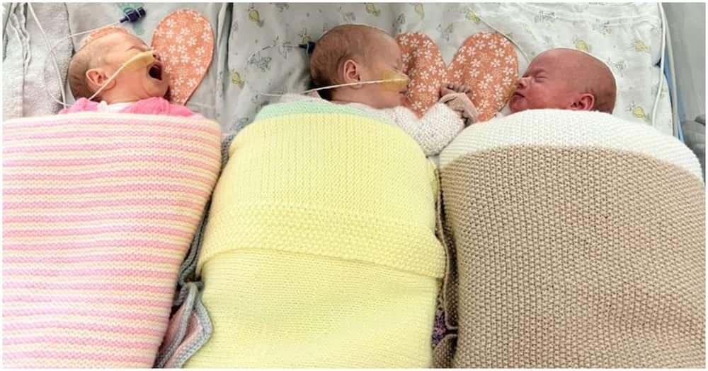 The chance of having identical triplets born naturally is one in 200 million.