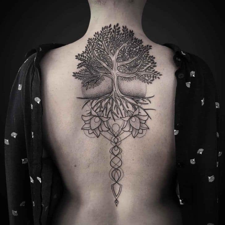 The tree of life back tattoo