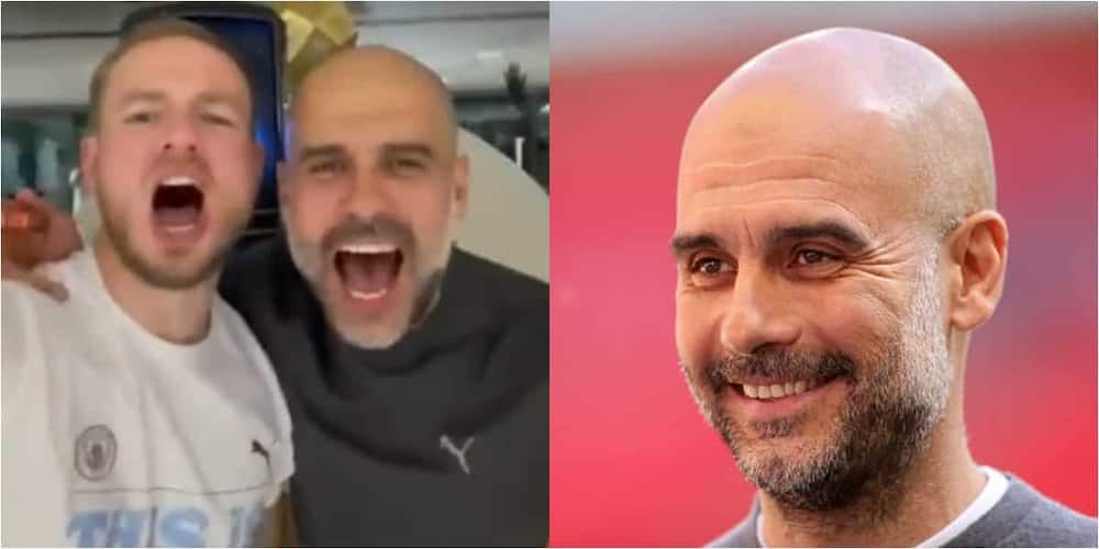 Man City boss Guardiola spotted doing the unusual during Premier League celebration party