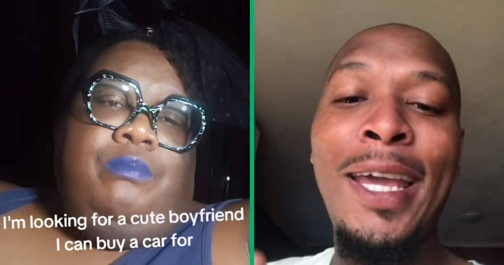 A young man responded to a United States TikTok woman who wanted a bae she could buy a car for.