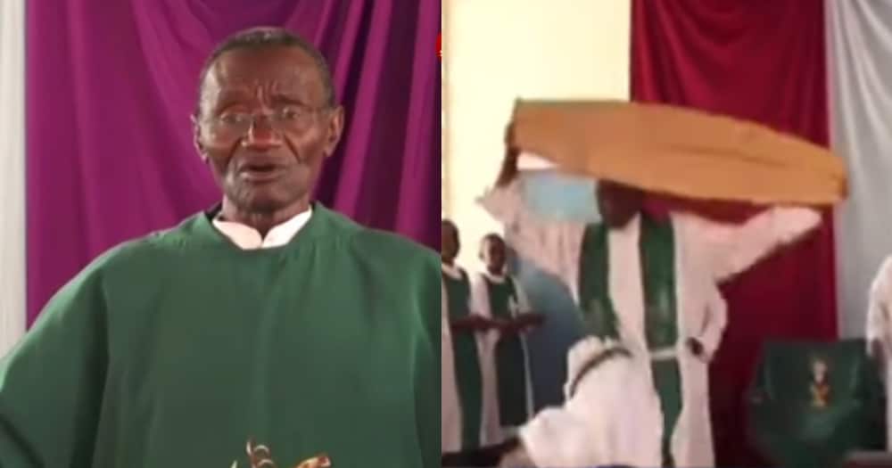 Henry Katana: Priest delights congregants with his dance, playing Kayamba.