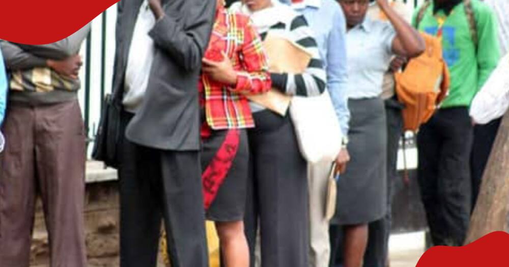 Kenyans at job interview.
