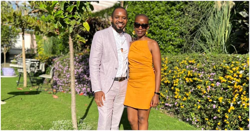 Boniface Mwangi and his wife.