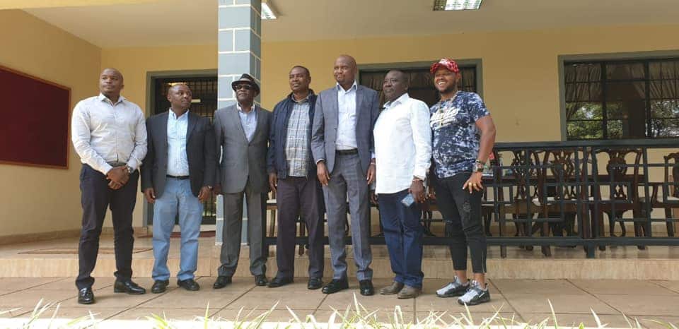Image result for Moses Kuria with other leaders after they endorsed Wiper candidate Musili Mawathe images