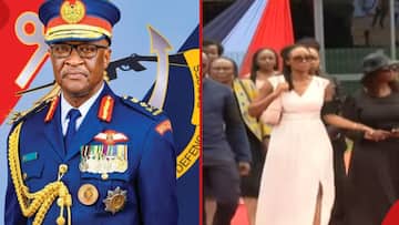 Francis Ogolla's Daughter Dons White Dress at Dad's Millitary Honours Ceremony