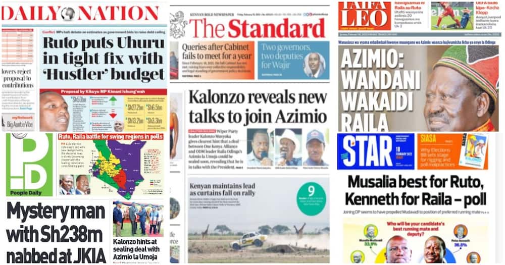 Kenyan Newspapers Review: Kalonzo Musyoka Discloses He's in Talks to Form Coalition with Azimio la Umoja