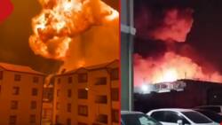 Video: Terrifying Moment Embakasi Residents Scream as Huge Fireball Engulfs Buildings