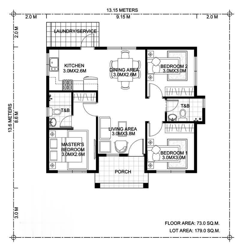 Simple Three Bedroom House Plans To, 3 Br House Plans