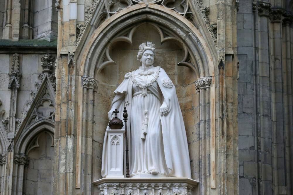 The statue of Queen Elizabeth II at York Minster is the first to be unveiled after her death in September