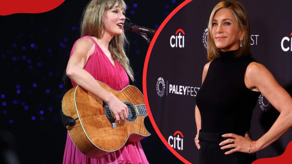 Taylor Swift (left) and Jennifer Aniston (right)