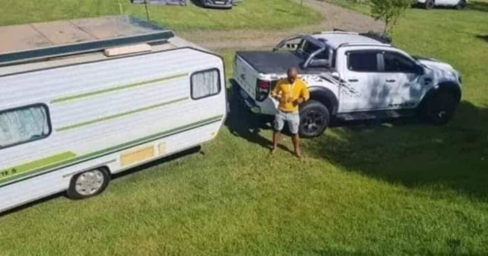 Man in caravan refuses to support family