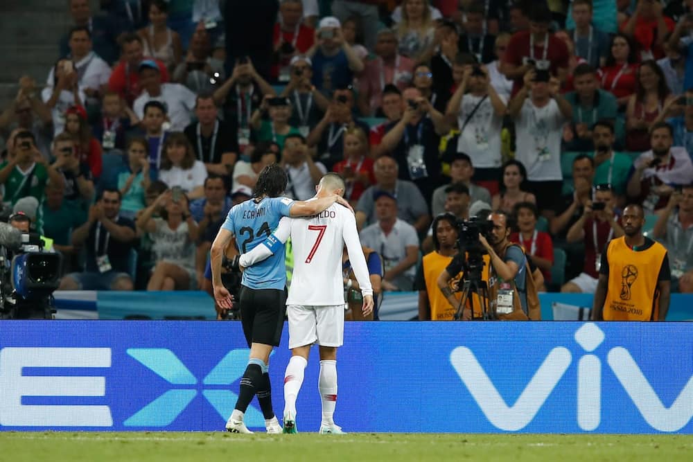 Cristiano Ronaldo and Cavani