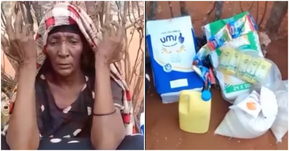 67-year-old Garissa grandma working in quarry receives gifts from Good Samaritan.