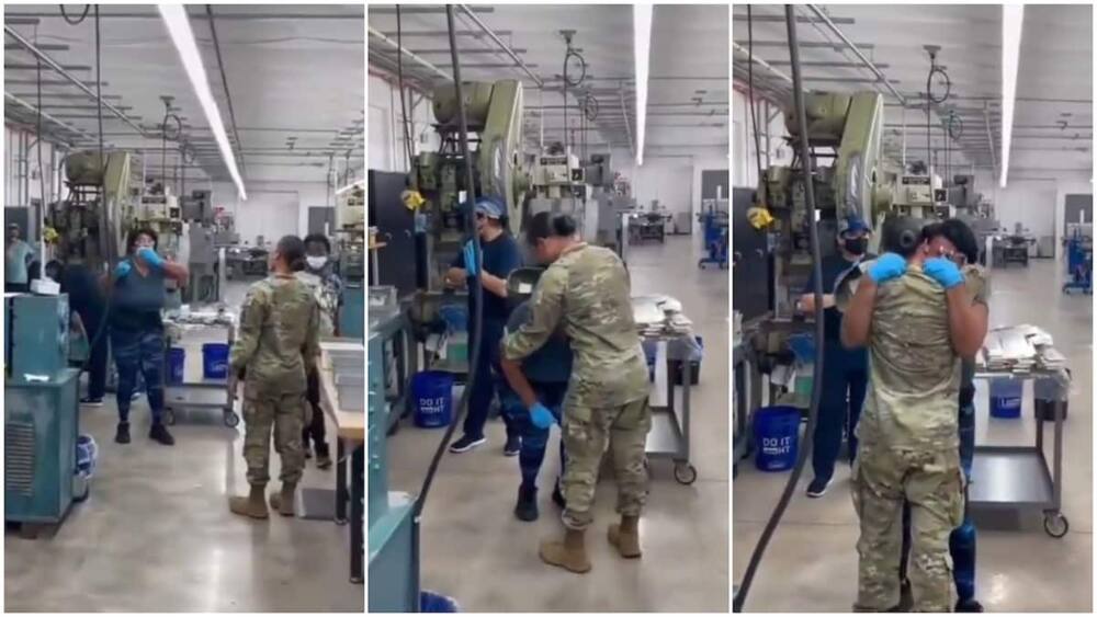 The American soldier surprised her mother. Photo source: @goodnews_movement.