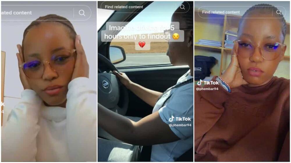 Woman drives 5 hours to surprise bae. Image: @phembar94/TikTok.