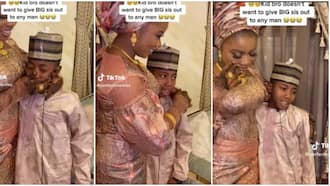 Lady's Little Brother Bursts into Tears on Her Wedding Day, Emotional Video Trends: "She's Gonna Cry Too"