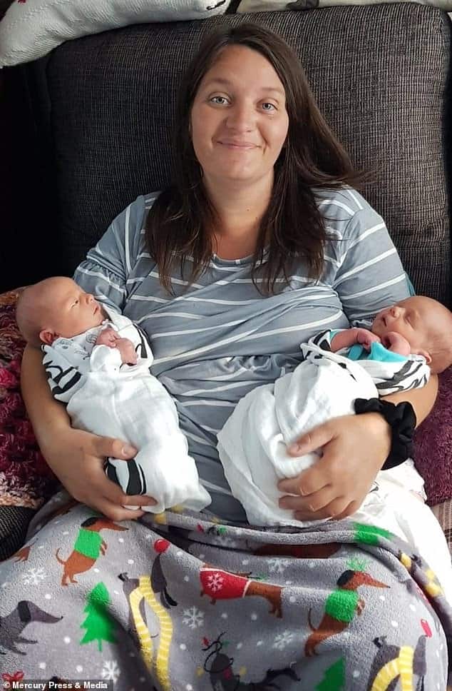 Heartbroken widow, 37, gives birth to IVF twins conceived using her husband's frozen sperm three years after he died of throat cancer