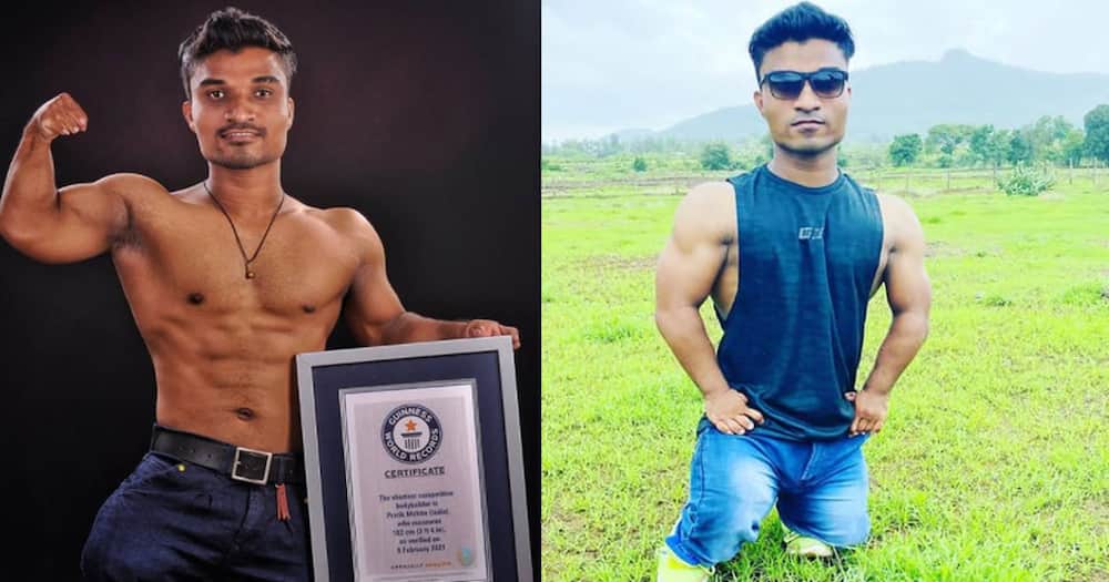 Pratik Mohite is the world’s shortest competitive bodybuilder.