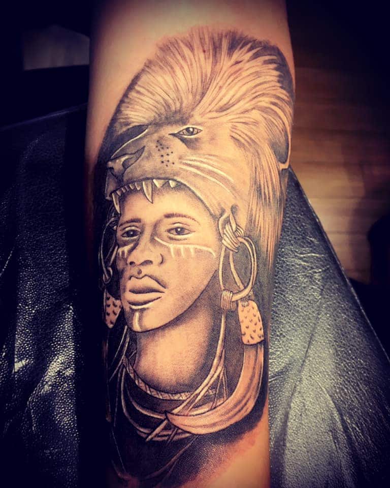 Tattoo uploaded by Autumn Gavrielle Armstrong  Native Chief and Shaka Zulu   Tattoodo