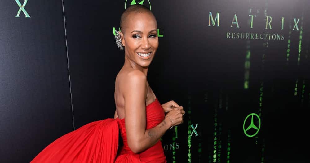 Jada Pinkett shared a video of her head patch caused by Alopecia. Photo: Getty Images.